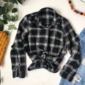 Madewell Very Soft Black & White Plaid Flannel